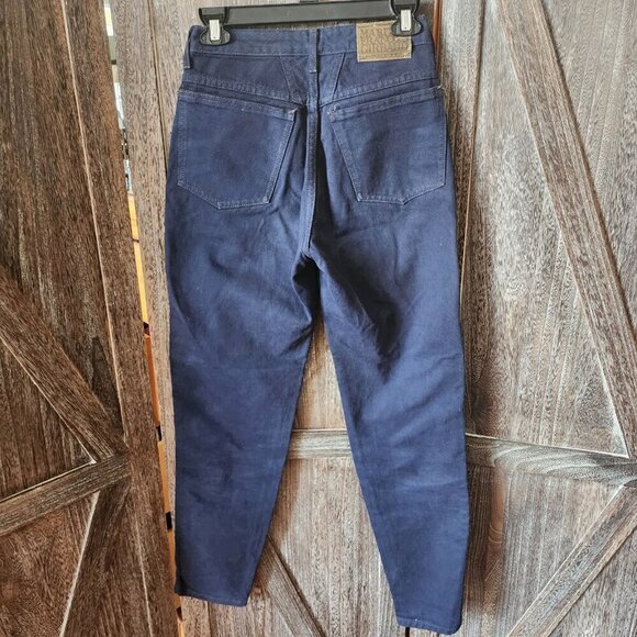 90s‎ Vintage Marithe Francois Girbaud Dark NIGHT Blue Wash Jeans 5/6 DEADSTOCK - Picture 6 of 10